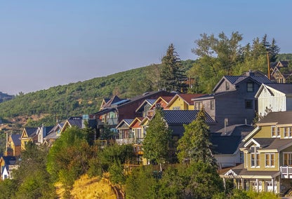 Mountainside homes in Park City, Utah.